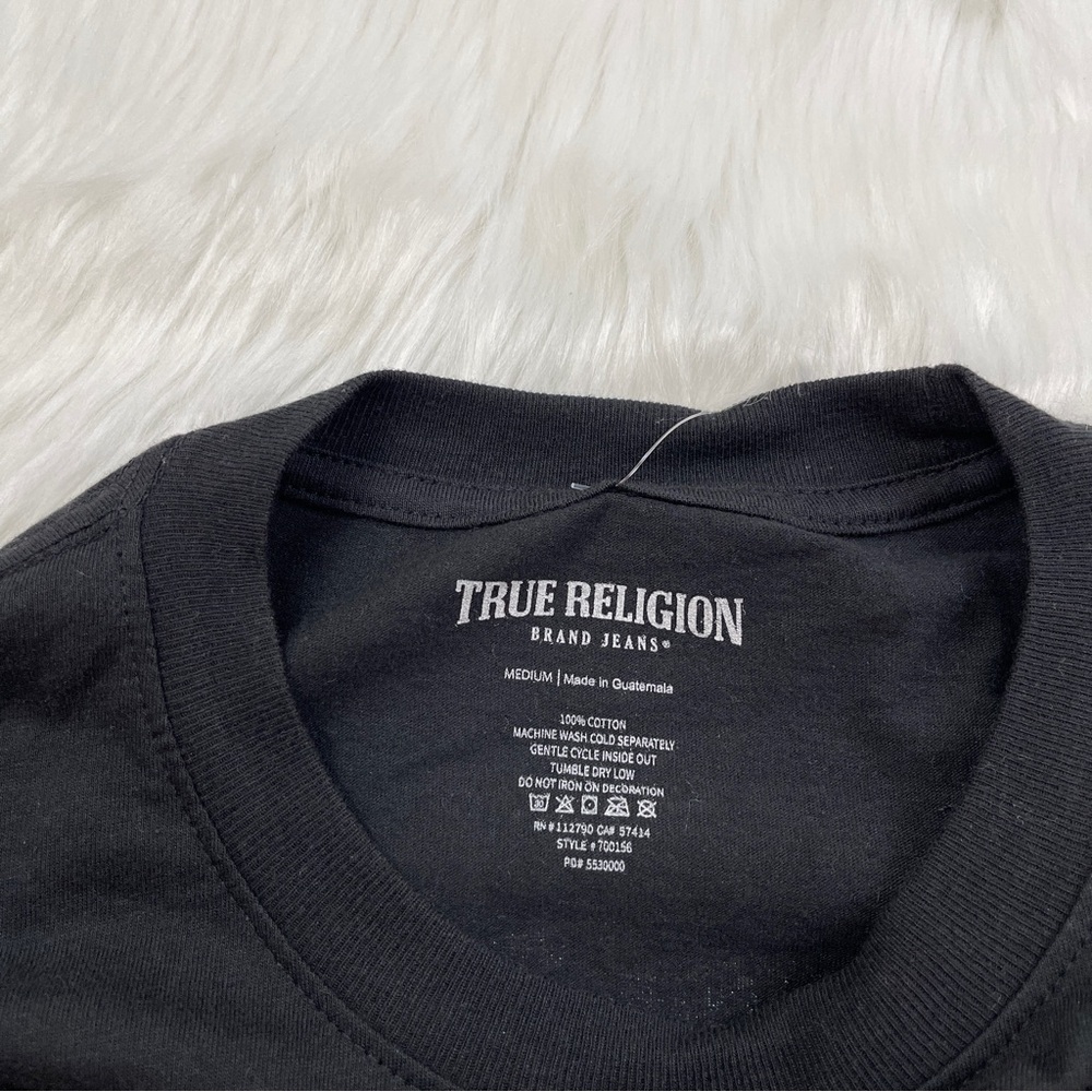 True Religion Double Sided Black Long Sleeve T-Shirt Men’s Size M NWT MSRP $69 - Picture 7 of 7